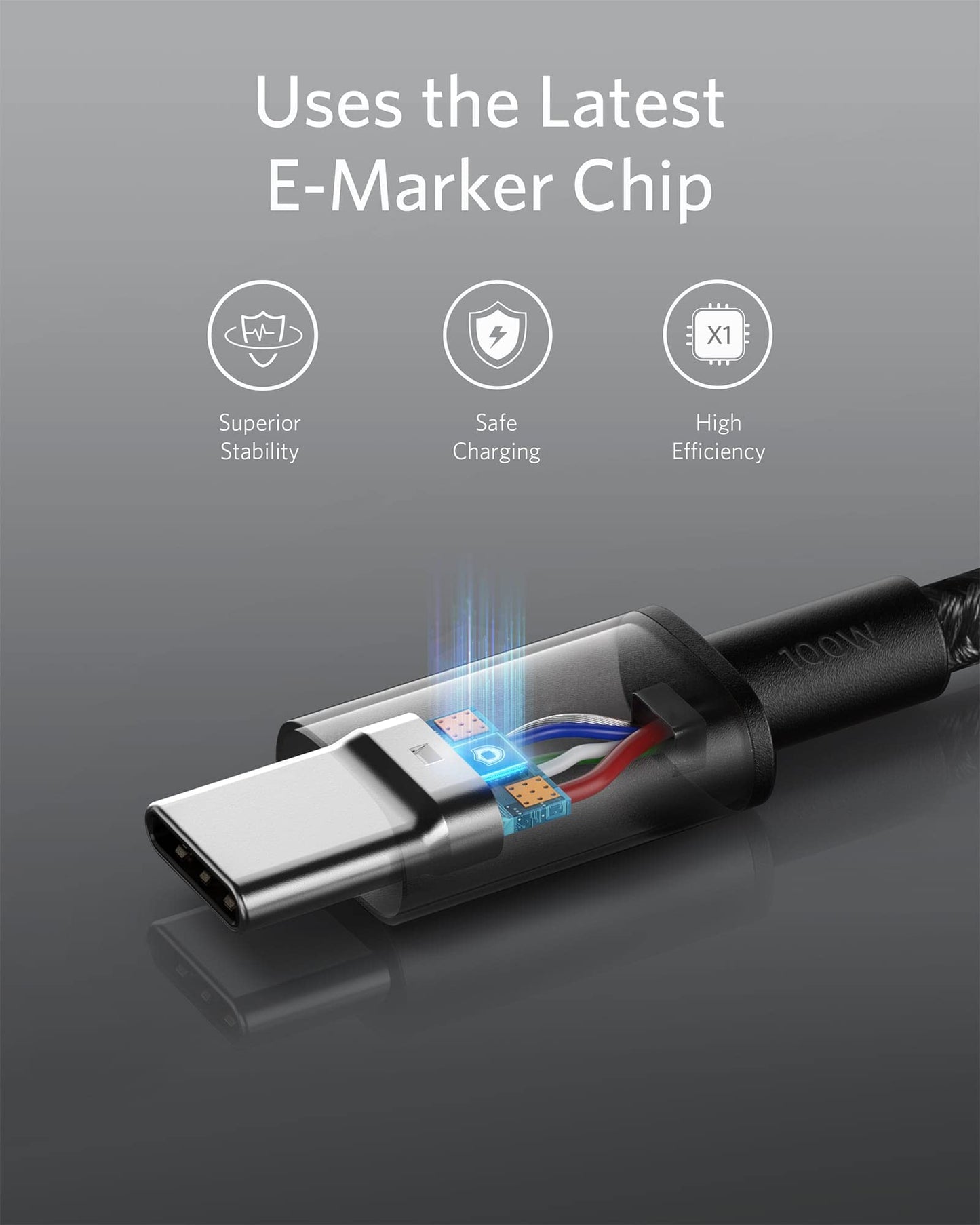 Anker <b>333</b> USB-C to USB-C Cable (3.3ft Nylon, 2-Pack)