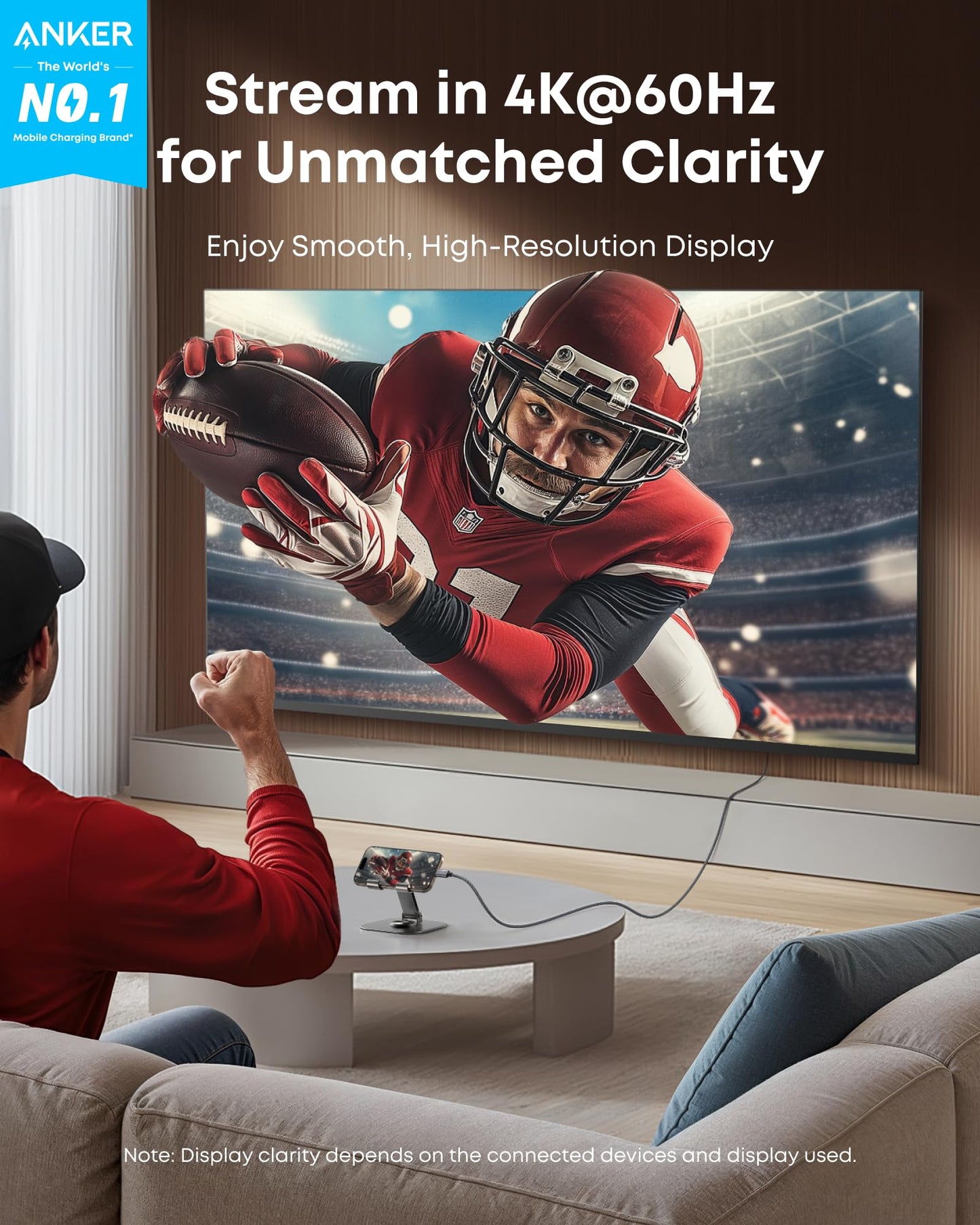Anker Nano USB-C to HDMI Cable (6 ft, 4K, Braided)