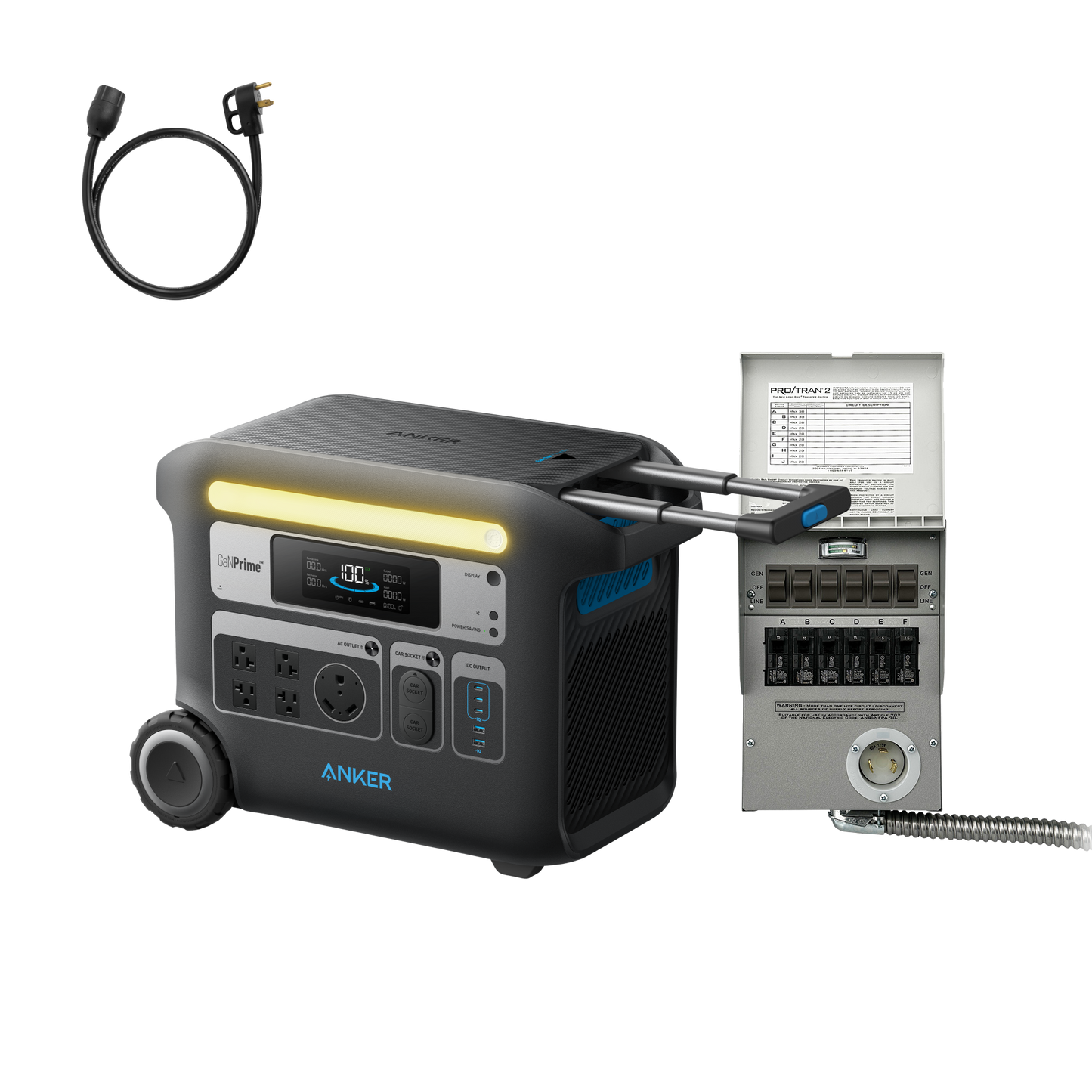Anker SOLIX <b>F2000</b> + Home Backup Kit (Transfer Switch + Cable)(Boxing Day)