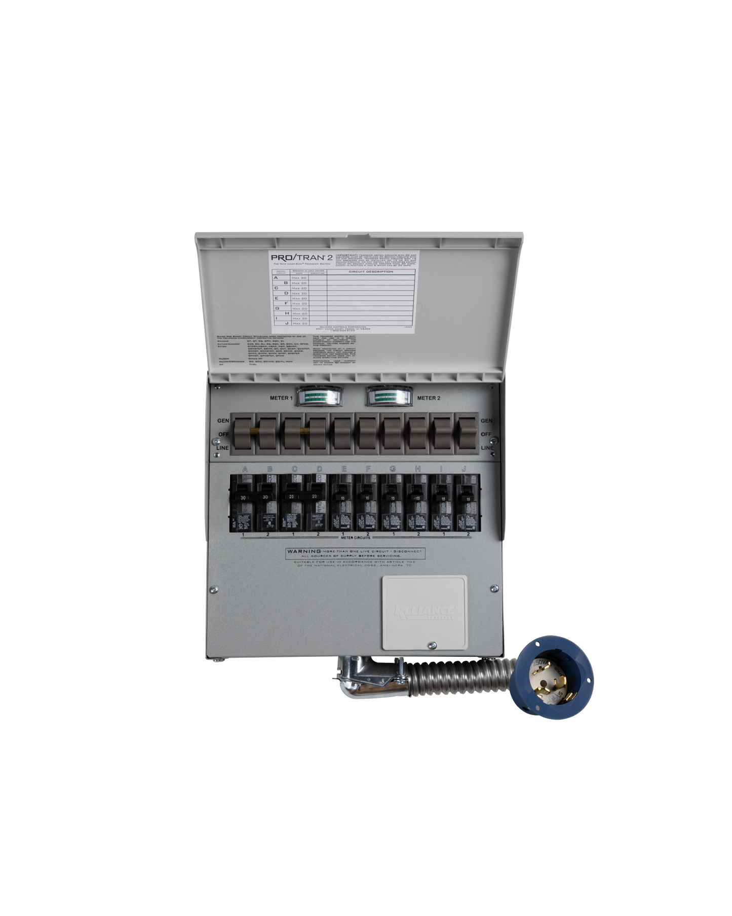 Home Backup Kit (120V/240V, 50 Amp, 10-Circuit Transfer Switch + Cable, For F3800)(offer)