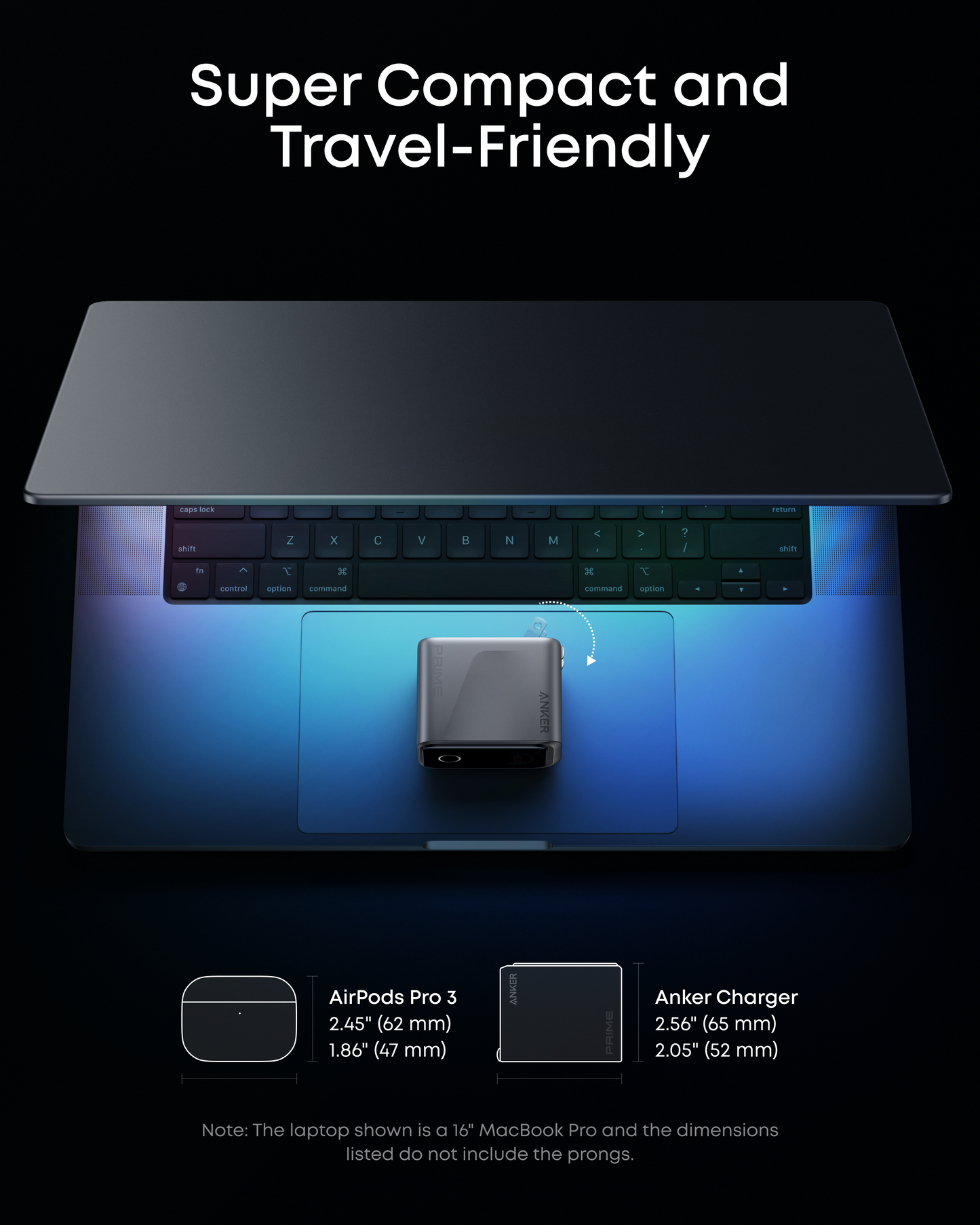 Anker Prime Charger (160W, 3 Ports, Smart Display)