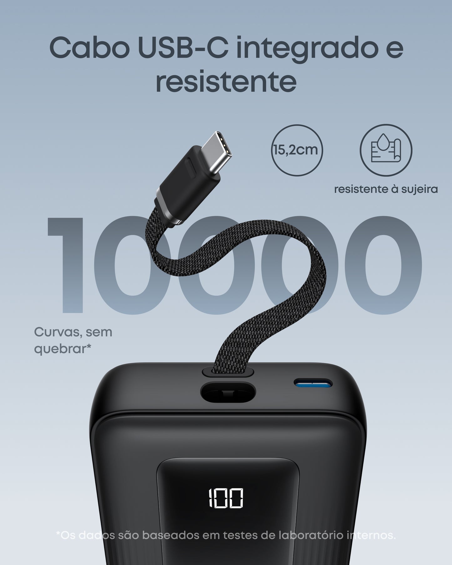 Anker Zolo Power Bank (10K, 30W, Built-In USB-C Cable)