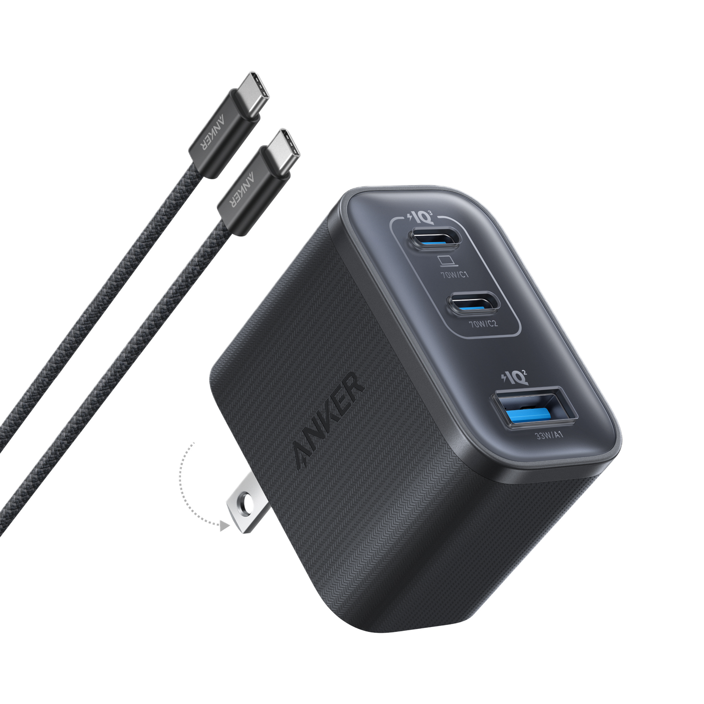 Anker Nano Charger (70W, 3 Ports)