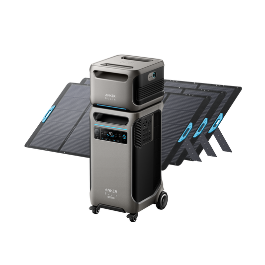 Anker SOLIX F3800 Plus + Expansion Battery + 3× 400W Solar Panels