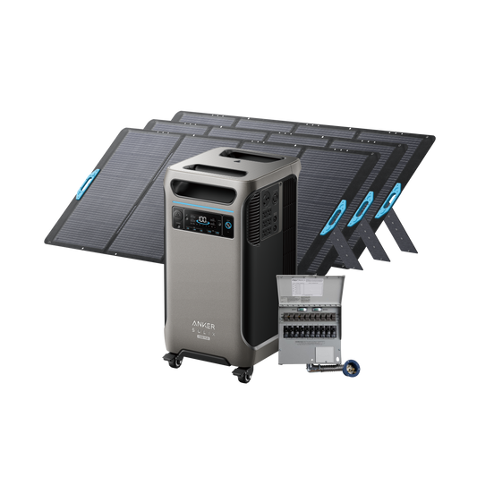 Anker SOLIX F3800 Plus + Home Backup Kit + 3× 400W Solar Panel