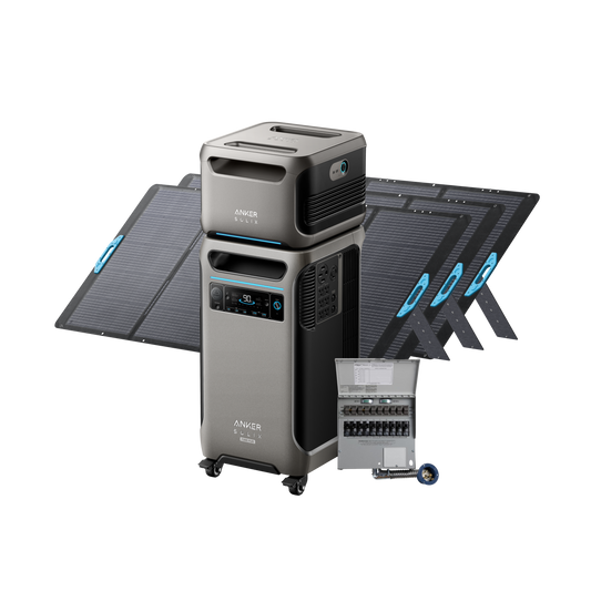 Anker SOLIX F3800 Plus + Expansion Battery + Home Backup Kit + 3× 400W Solar Panel