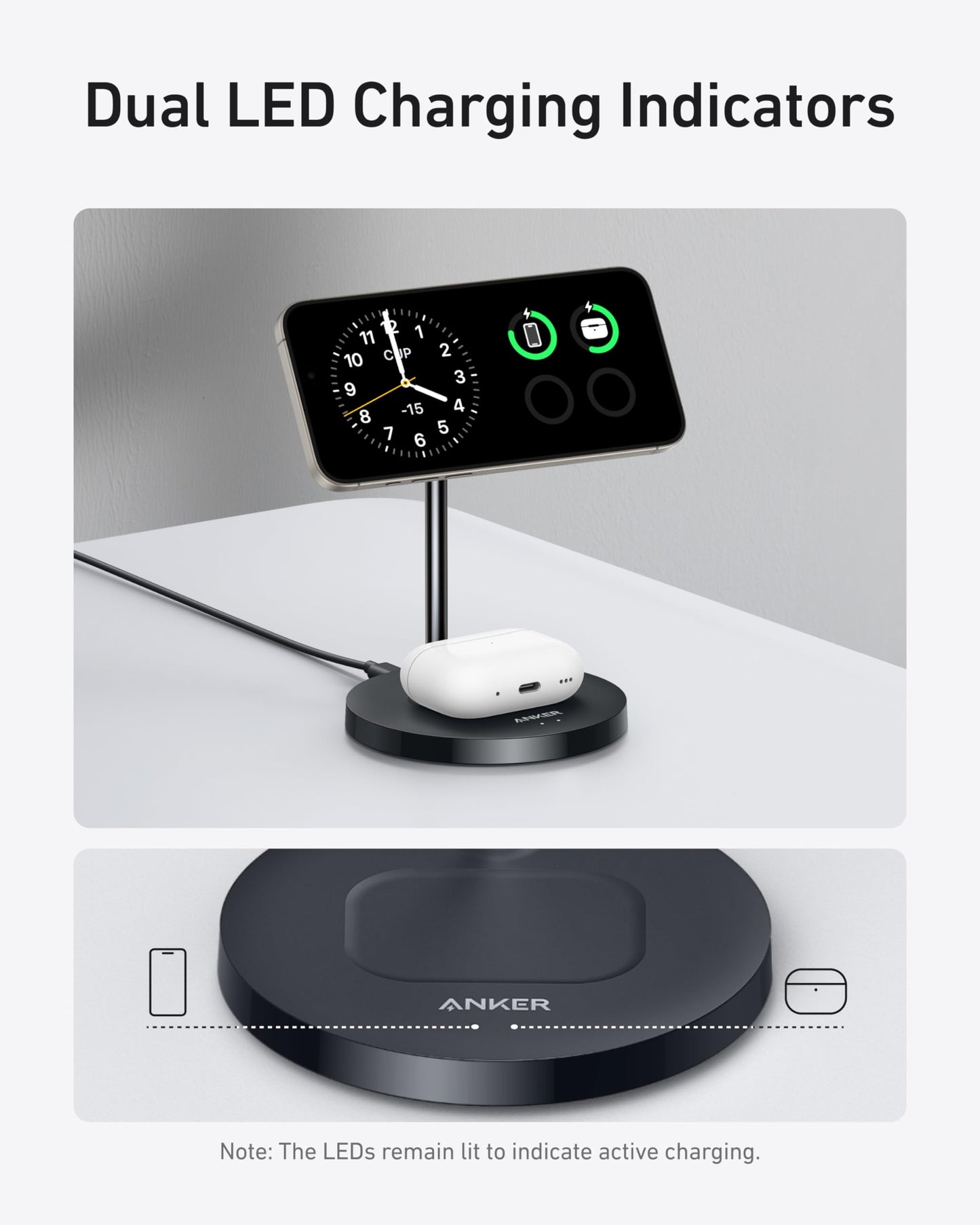 Anker MagGo Wireless Charger (2-in-1 Stand) with 40W Adapter
