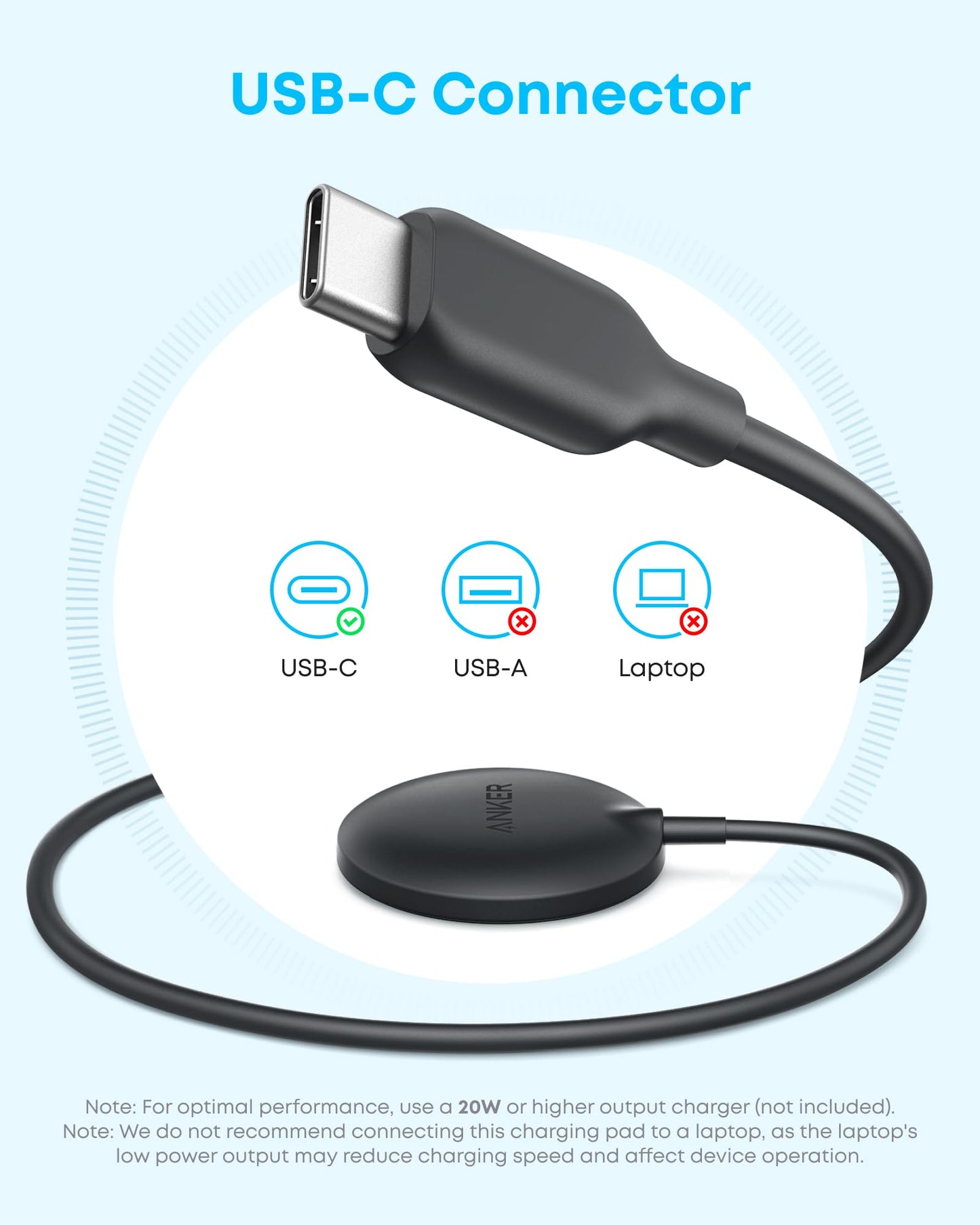 Anker Zolo Wireless Charger (Magnetic, Pad)