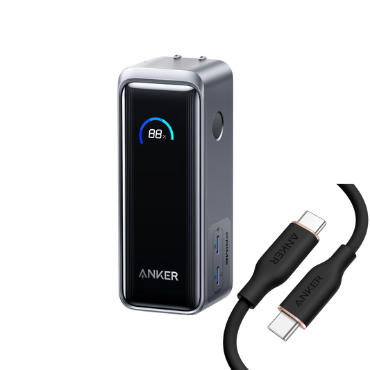Anker Prime Power Bank (9.6K, 65W, Fusion) with USB-C to USB-C Cable