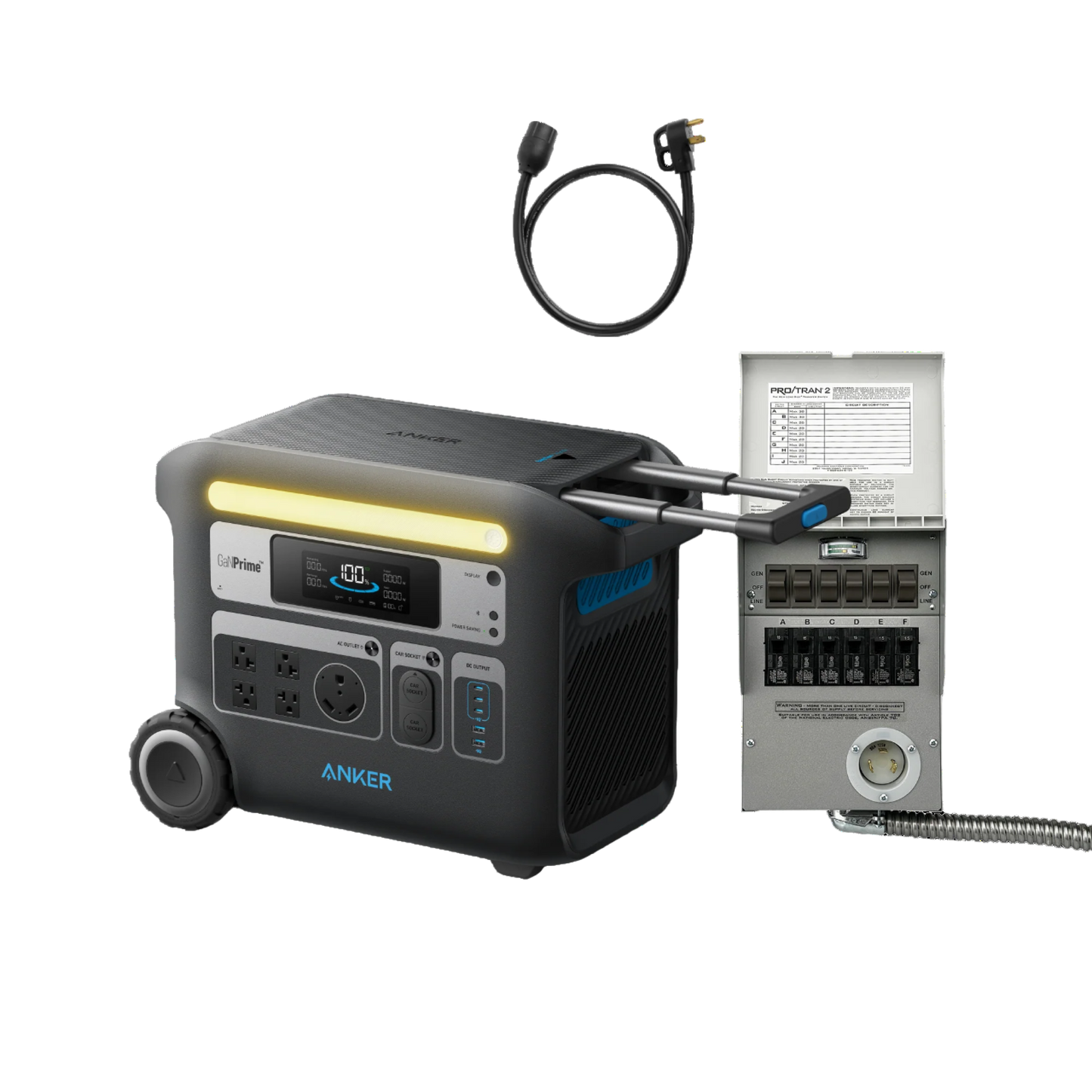 Anker SOLIX <b>F2000</b> + Home Backup Kit (Transfer Switch + Cable)(Boxing Day)