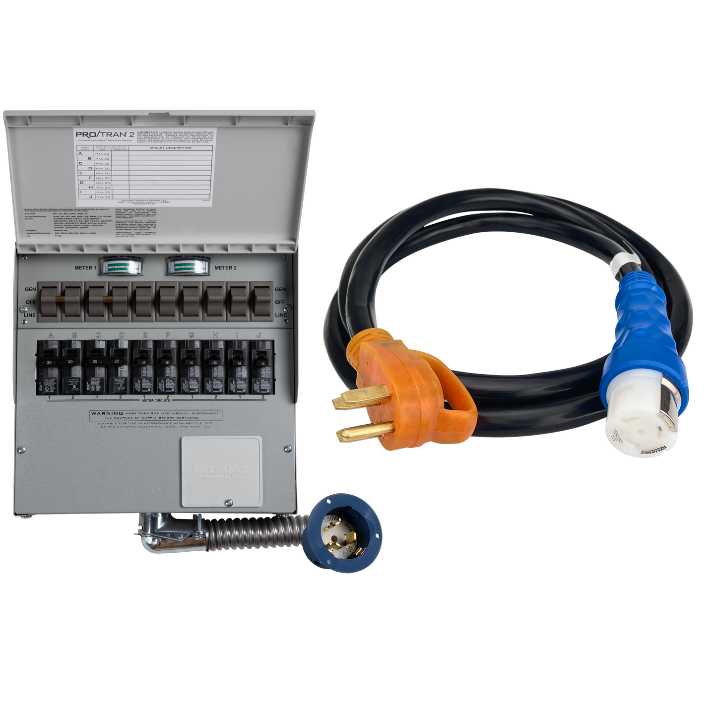 Home Backup Kit (120V/240V, 50 Amp, 10-Circuit Transfer Switch + Cable, For F3800)(offer)