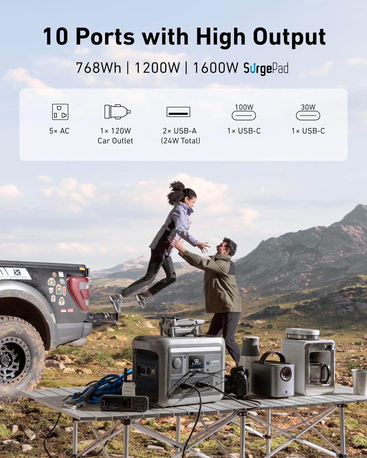 Anker SOLIX C800 Solar Generator + 200W Solar Panel