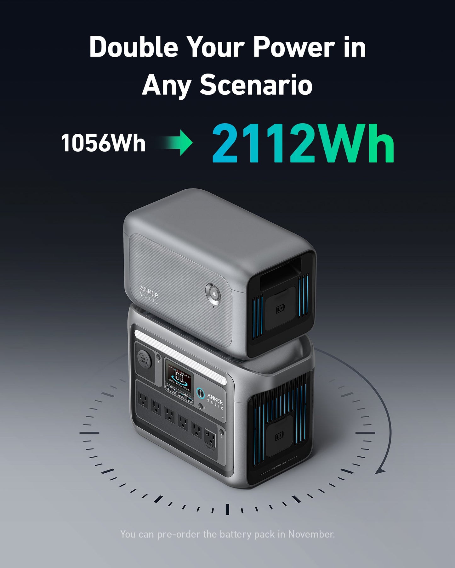 Anker SOLIX <b>C1000</b> + Expansion Battery - 2112Wh | 1800W(oso)