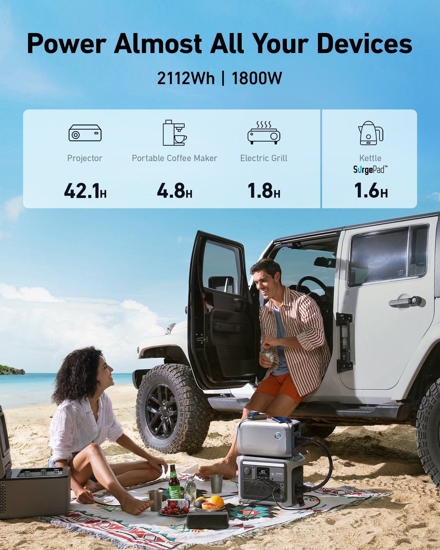 Anker SOLIX <b>C1000</b> + Expansion Battery - 2112Wh | 1800W(oso)