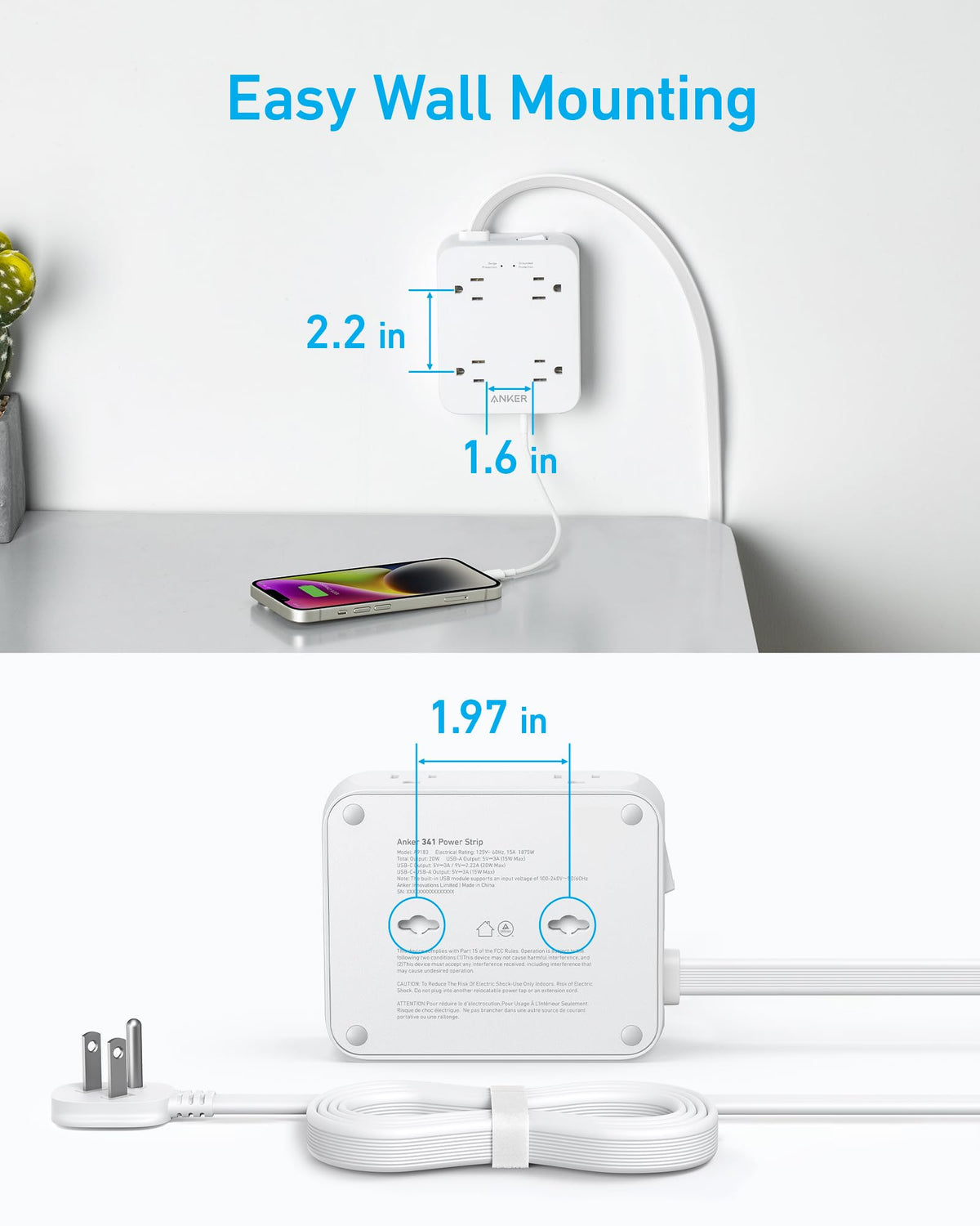 Anker &lt;b&gt;341&lt;/b&gt; USB Power Strip