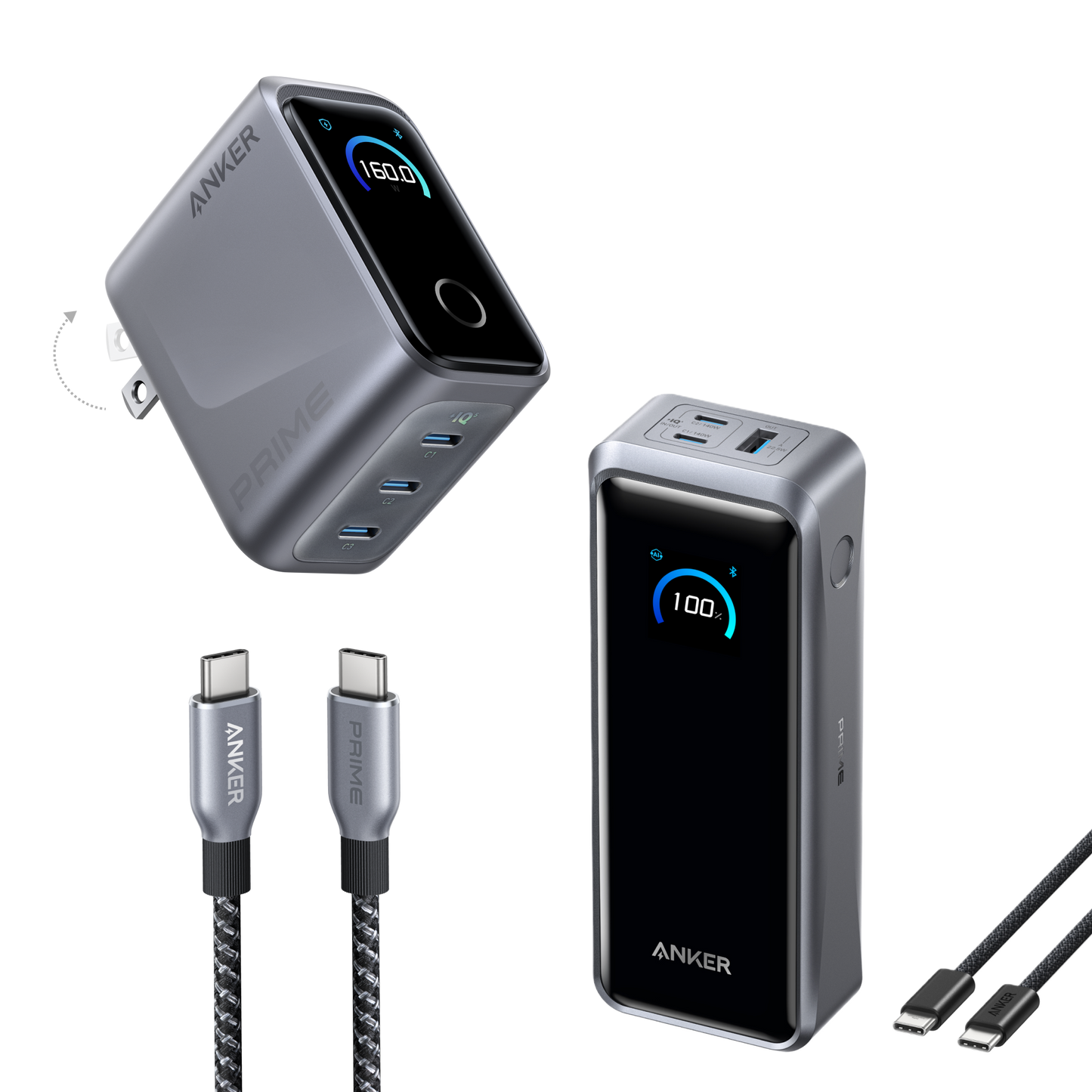 Travel Power Kit | Anker Prime 26K Power Bank and 160W 3-Port Charger