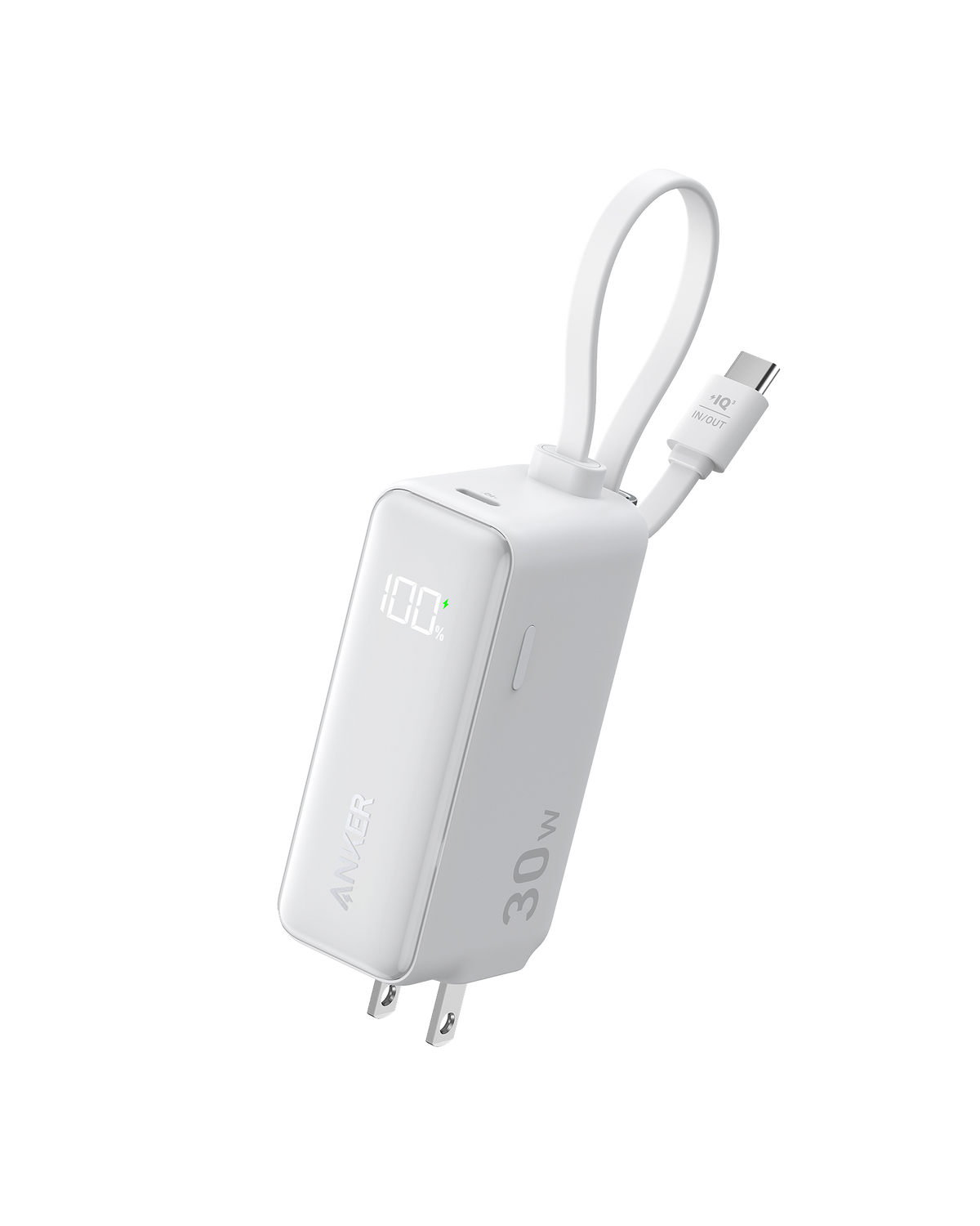 Anker 3-in-1 Power Bank (30W, Fusion, Built-In USB-C Cable)