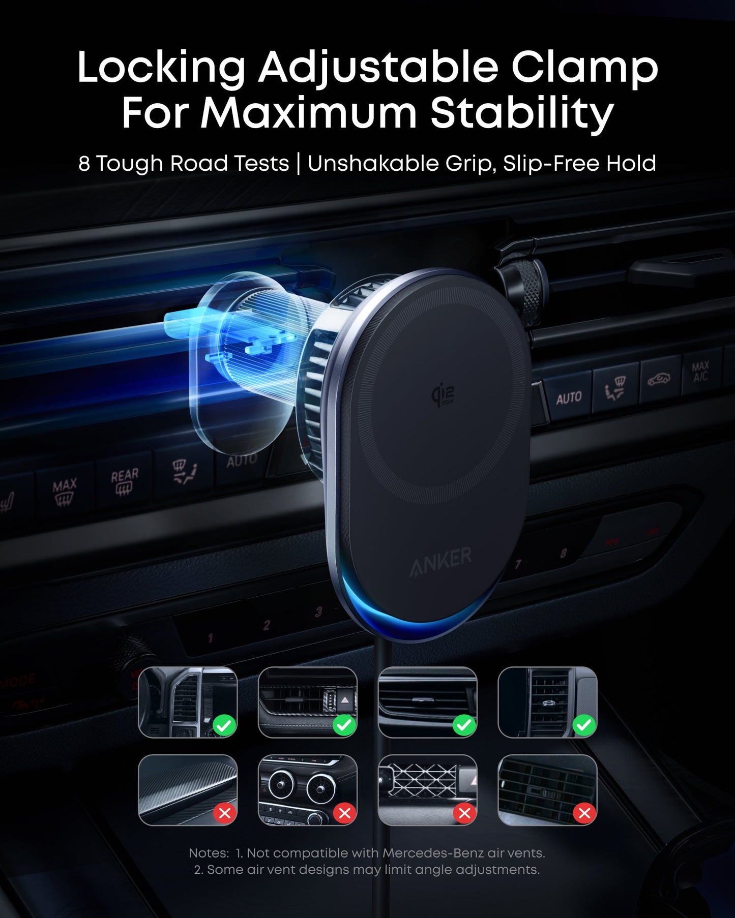 Anker Prime Wireless Car Charger (MagGo, AirCool, Pad)