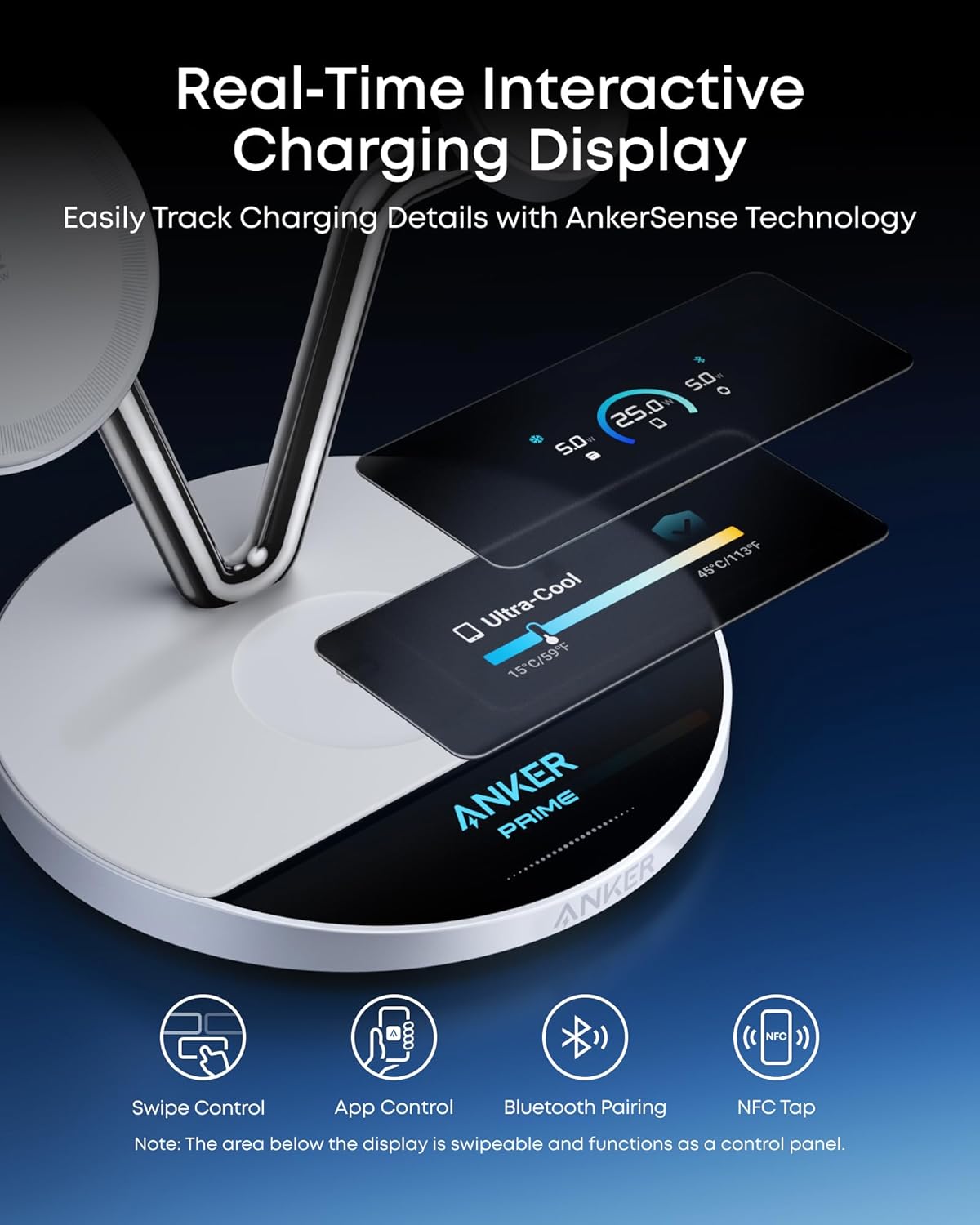 Anker Prime Wireless Charging Station (3-in-1, MagGo, AirCool, Dock Stand)