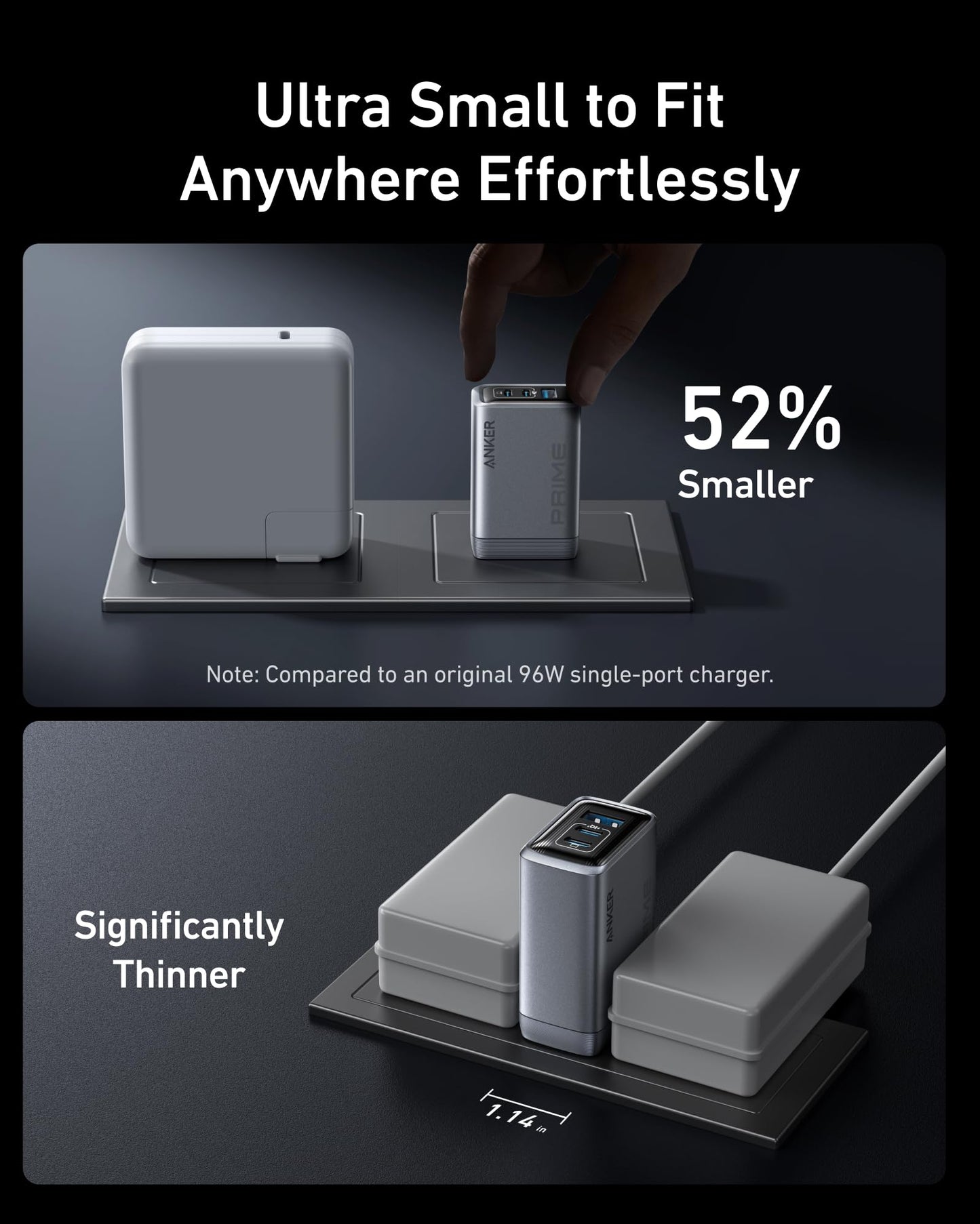 Refurbished Anker 24K Power Bank and Anker Prime Charger (100W, 3 Ports, GaN)