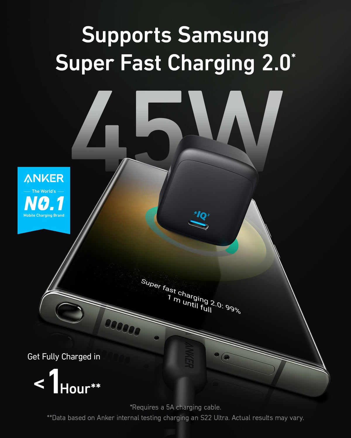 Anker &lt;b&gt;313&lt;/b&gt; Charger (Ace, 45W)