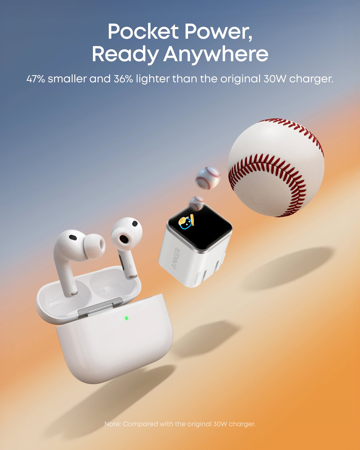 Chargeur Anker Nano (45 W, affichage intelligent, pliable à 180°, 2 pièces)