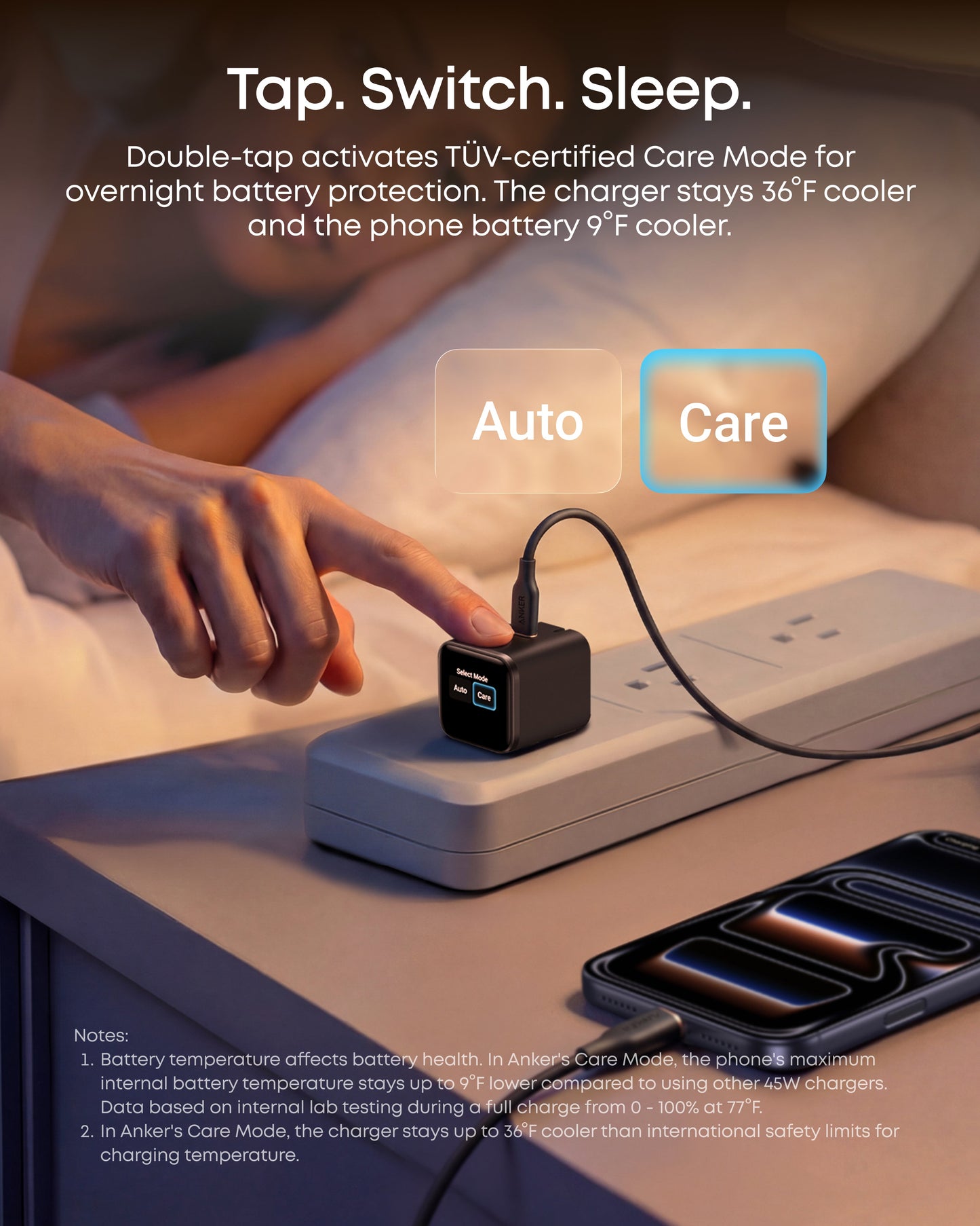 Chargeur Anker Nano (45 W, affichage intelligent, pliable à 180°, 2 pièces)