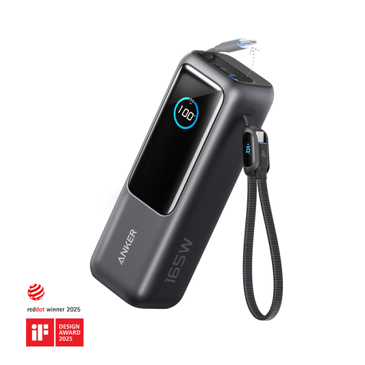 Anker Power Bank (25K, 165W, Built-In and Retractable Cables)