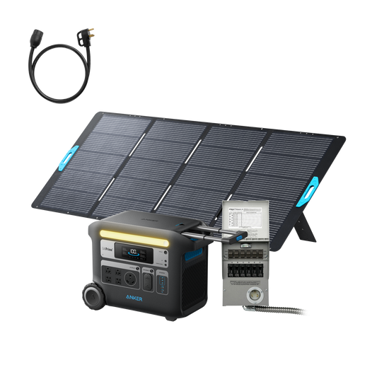 Anker SOLIX <b>F2000</b> + Home Backup Kit (Transfer Switch + Cable) + 400W Solar Panel（Boxing Day）
