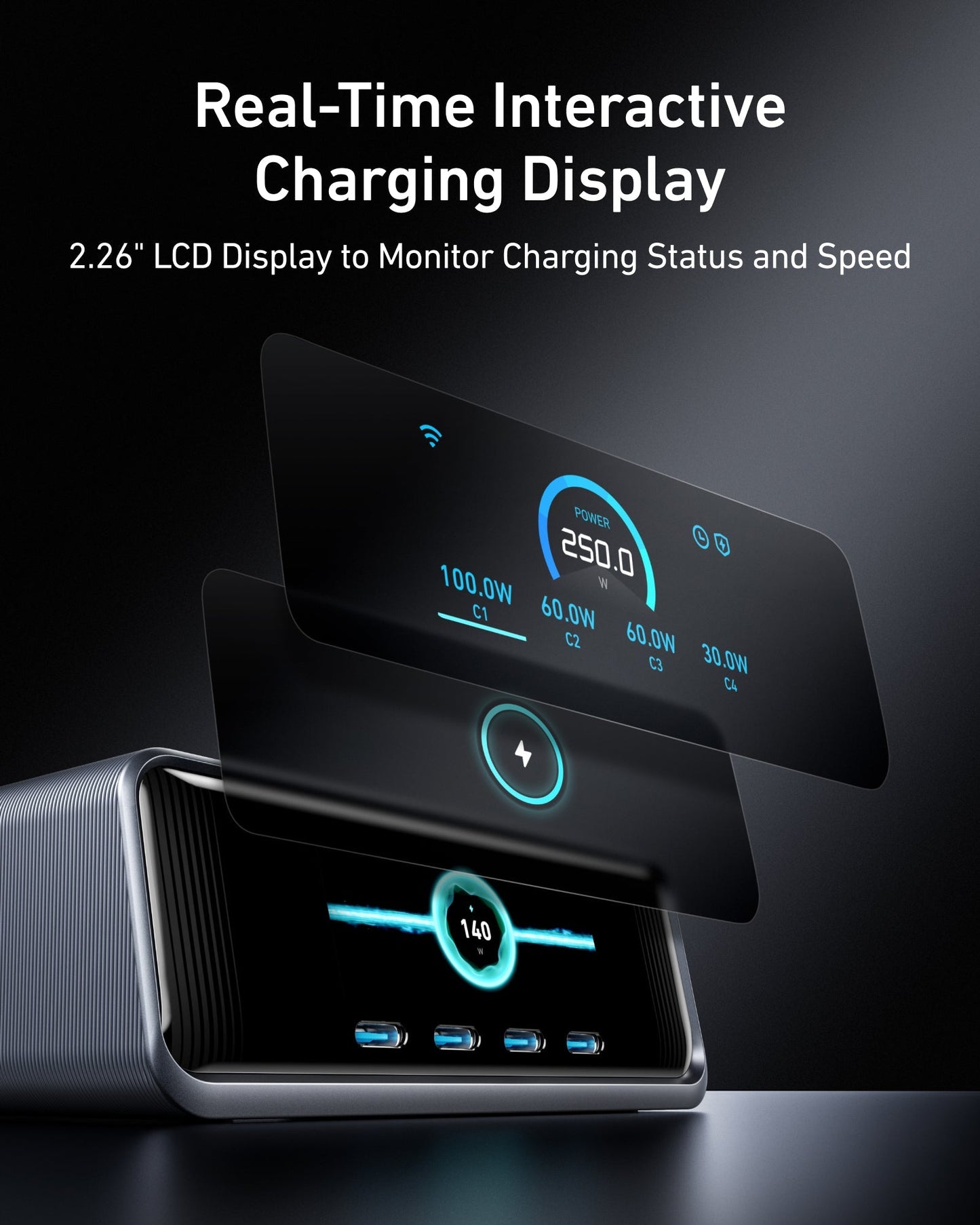 Workspace Power Set | Anker Prime 250W Charger and Wireless Stand