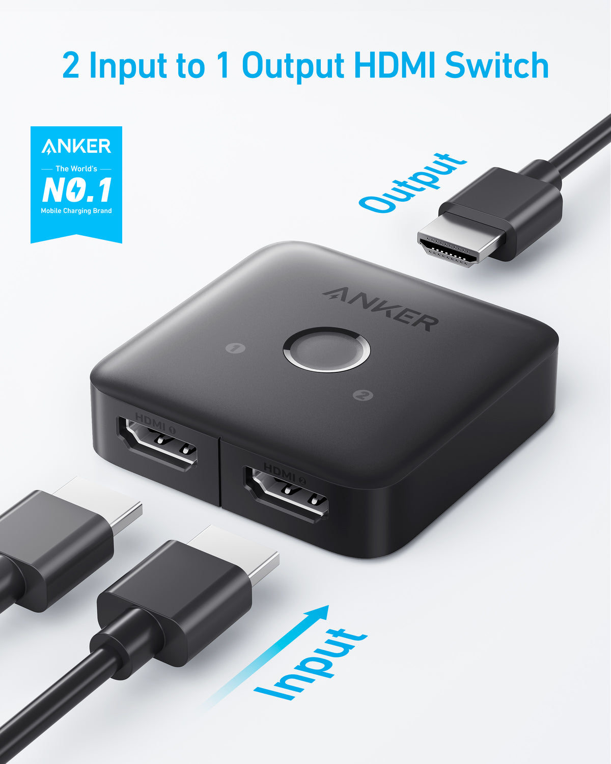 Anker HDMI Switch (2 in 1 Out, 4K HDMI)