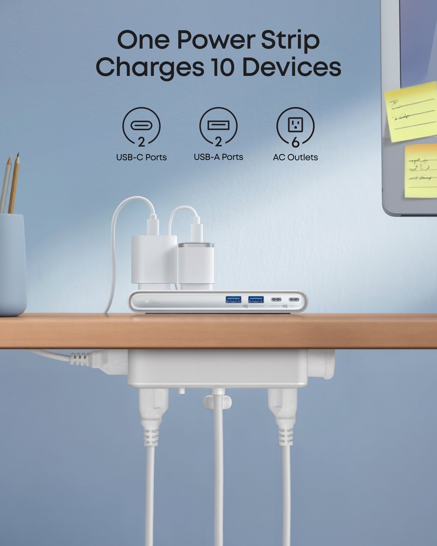 Anker Nano Power Strip (10-en-1, 70W, Clamp)