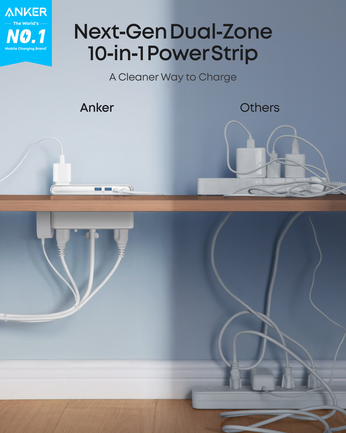 Anker Nano Power Strip (10-en-1, 70W, Clamp)