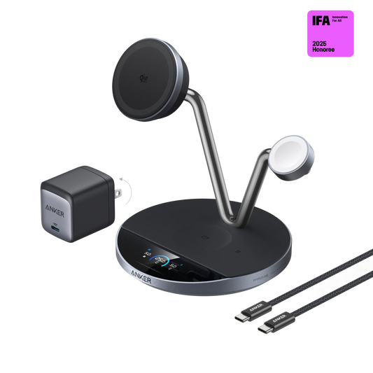 Anker Prime Wireless Charging Station (3-in-1, MagGo, AirCool, Dock Stand)