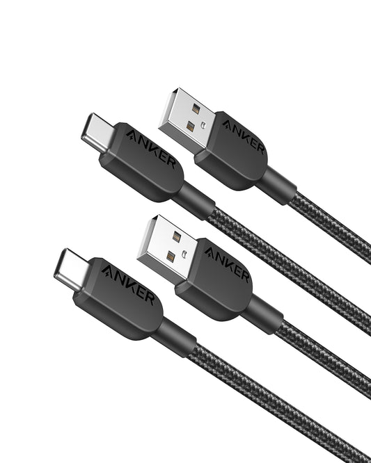 Anker <b>310</b> USB-A to USB-C Cable (3 ft Braided) - 2 pack