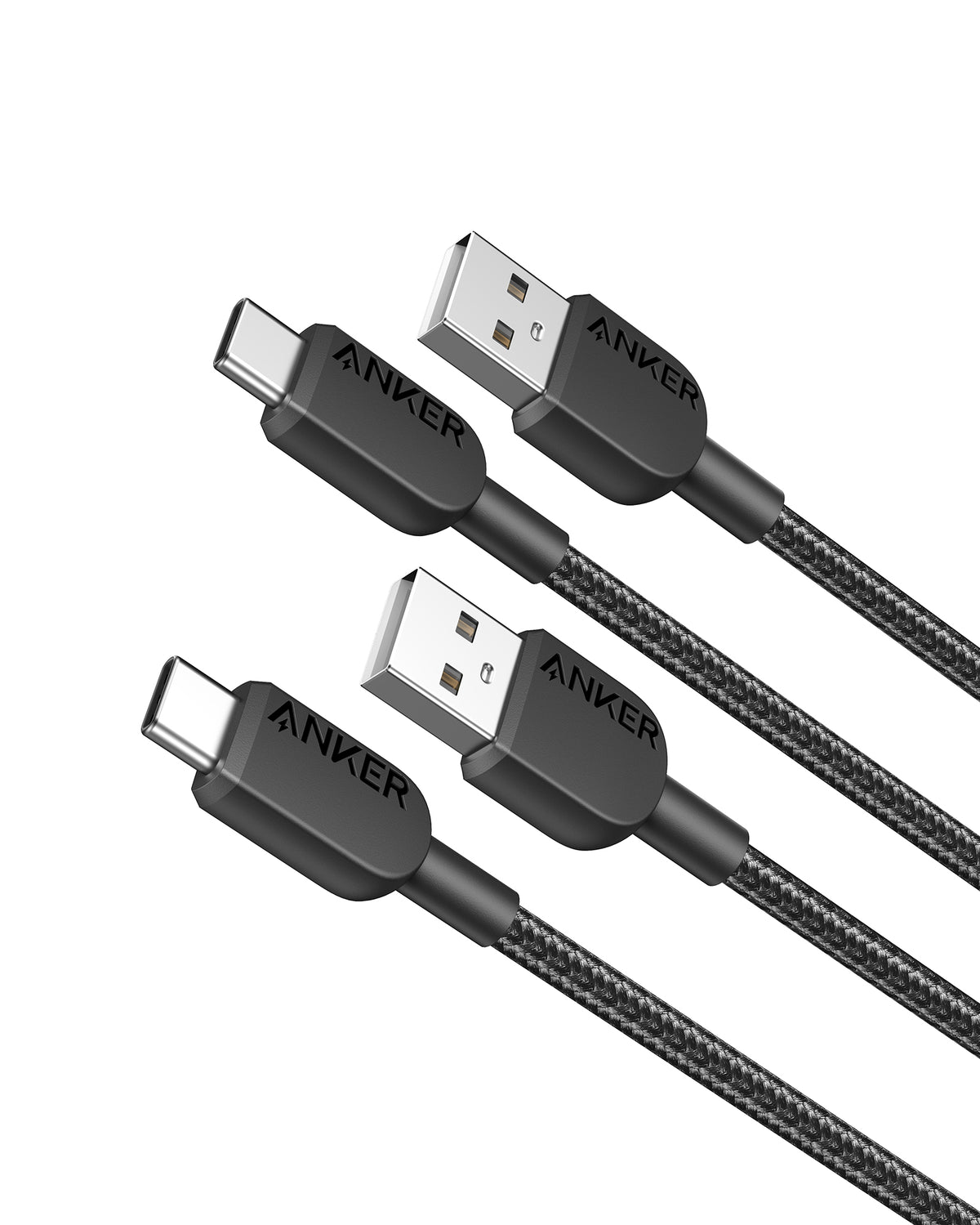 Anker &lt;b&gt;310&lt;/b&gt; USB-A to USB-C Cable (3 ft Braided) - 2 pack