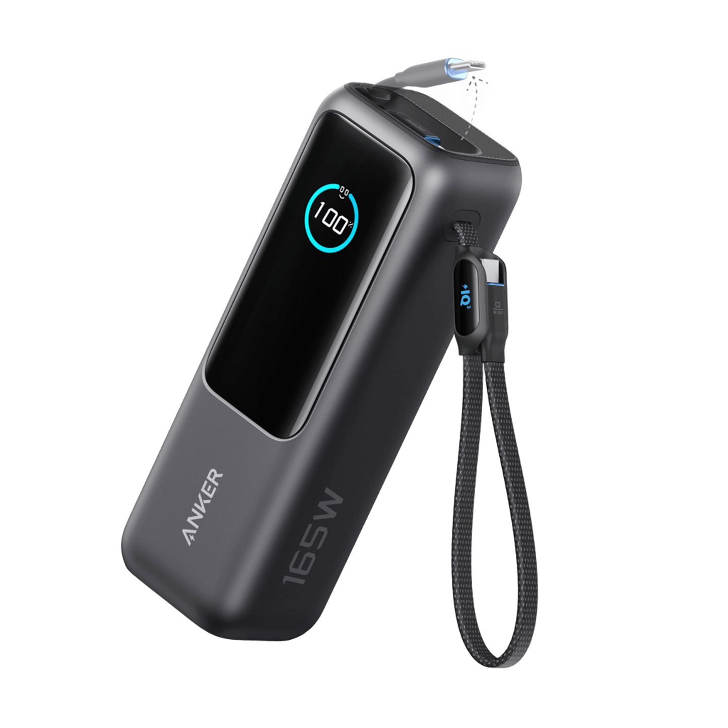 Anker Power Bank (25K, 165W, Built-In Cables) with 240W USB-C Cable