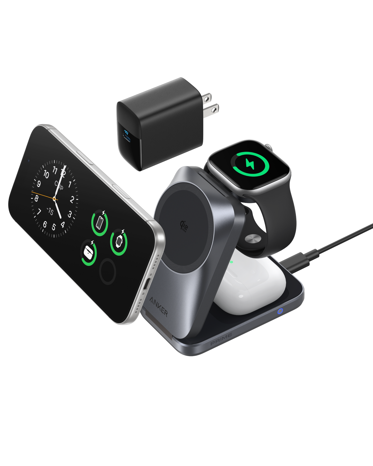 Anker Prime Wireless Charging Station (3-in-1, MagGo, AirCool, Foldable)