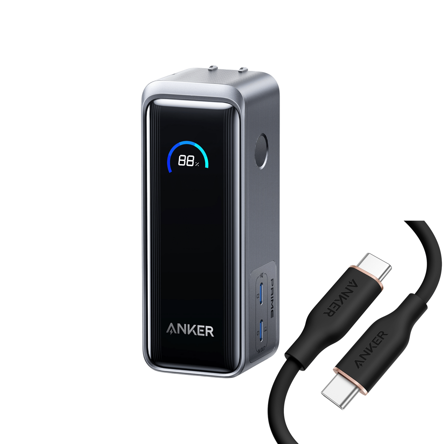 Anker Prime Power Bank (9.6K, 65W, Fusion) with USB-C to USB-C Cable