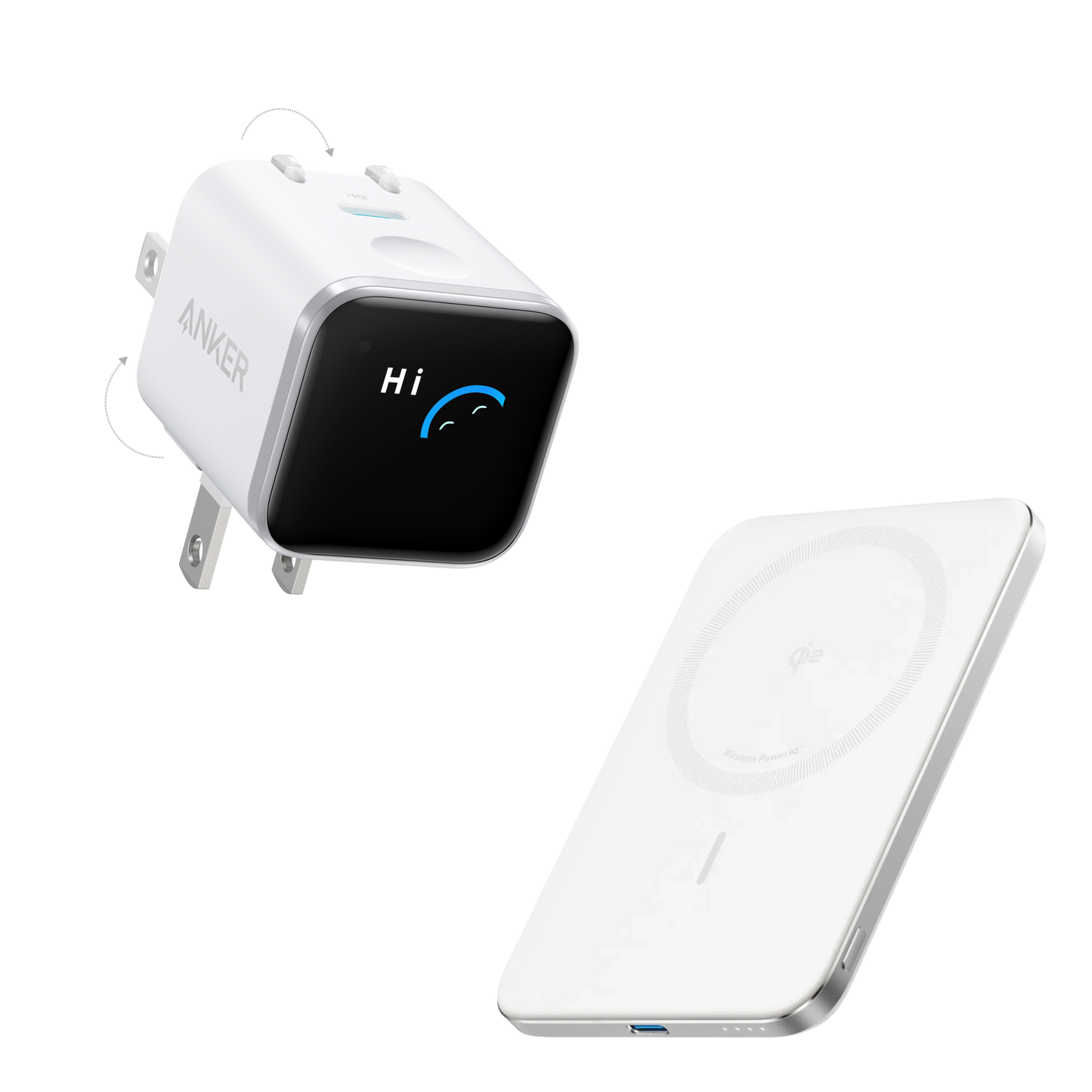 Anker Nano 45W Smart Display Charger and 5K Wireless Power Bank