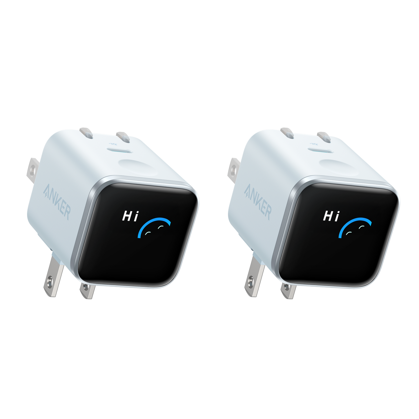 Anker Nano Charger (45W, Smart Display, 180° Foldable, 2-Pack)