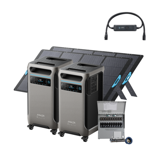 2× Anker SOLIX F3800 + Double Power Hub + Home Backup Kit + 2× 400W Solar Panel