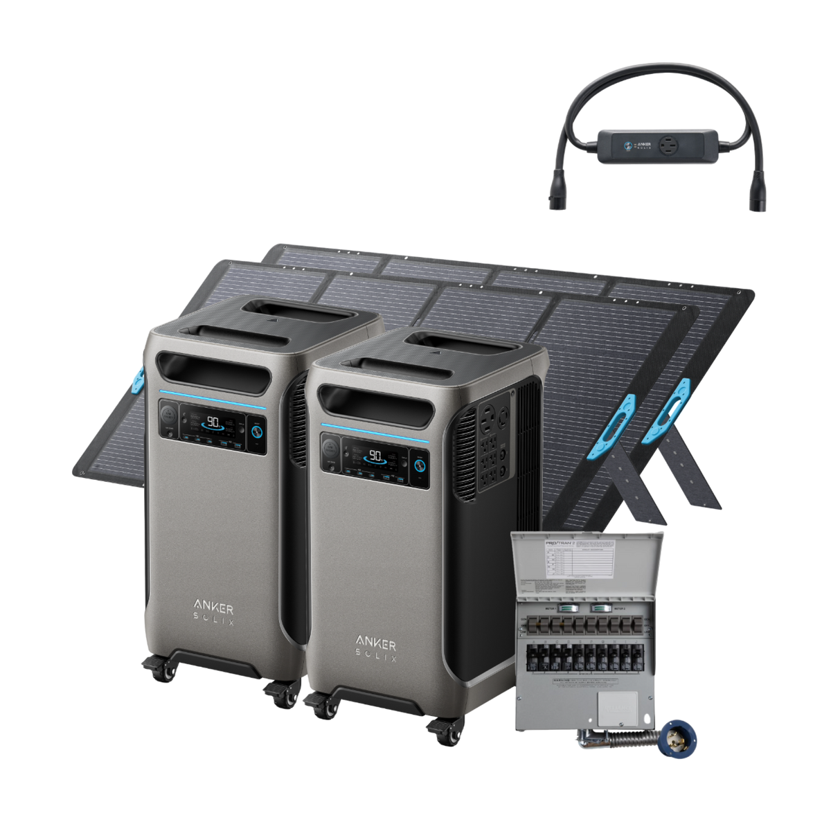 2× Anker SOLIX F3800 + Double Power Hub + Home Backup Kit + 2× 400W Solar Panel