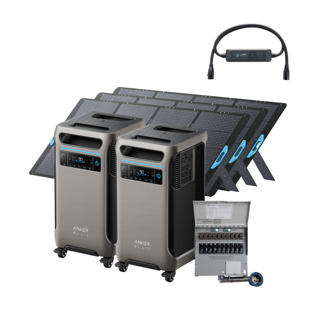 2× Anker SOLIX F3800 + Double Power Hub + Home Backup Kit + 3× 400W Solar Panel