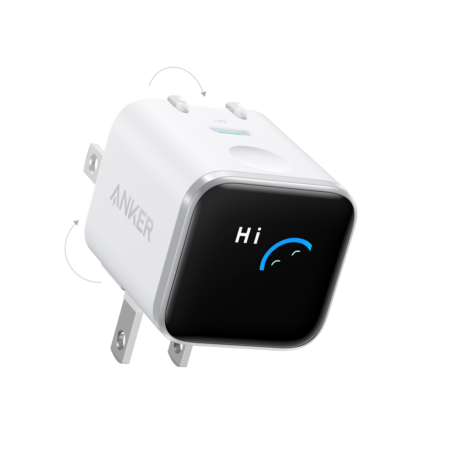 Anker Nano Charger (45W, Smart Display, 180° Foldable)