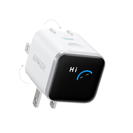 Anker Nano Charger (45W, Smart Display, 180° Foldable)
