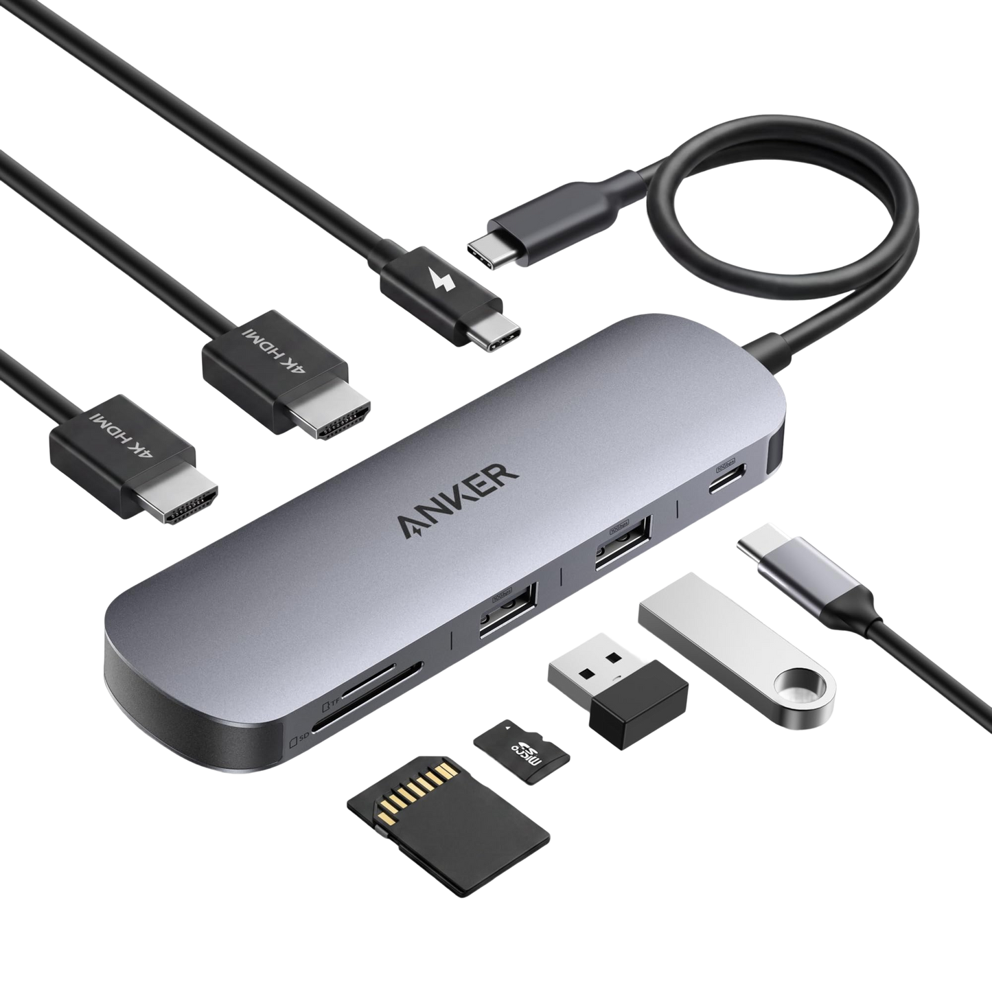 Anker Nano USB-C Hub (8-in-1, Dual Display)