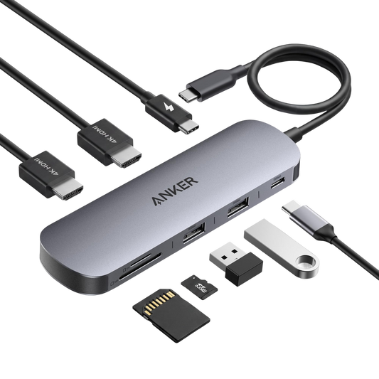 Anker Nano USB-C Hub (8-in-1, Dual Display)
