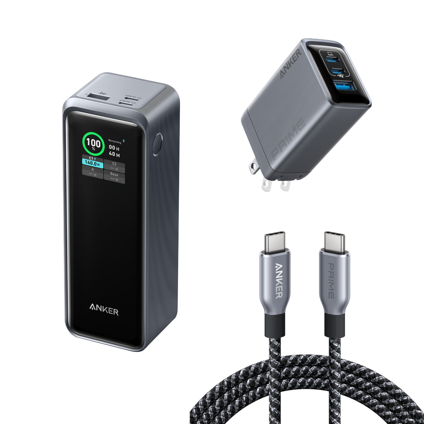 Travel Power Kit | Anker Prime 250W Power Bank and 100W 3-Port Charger