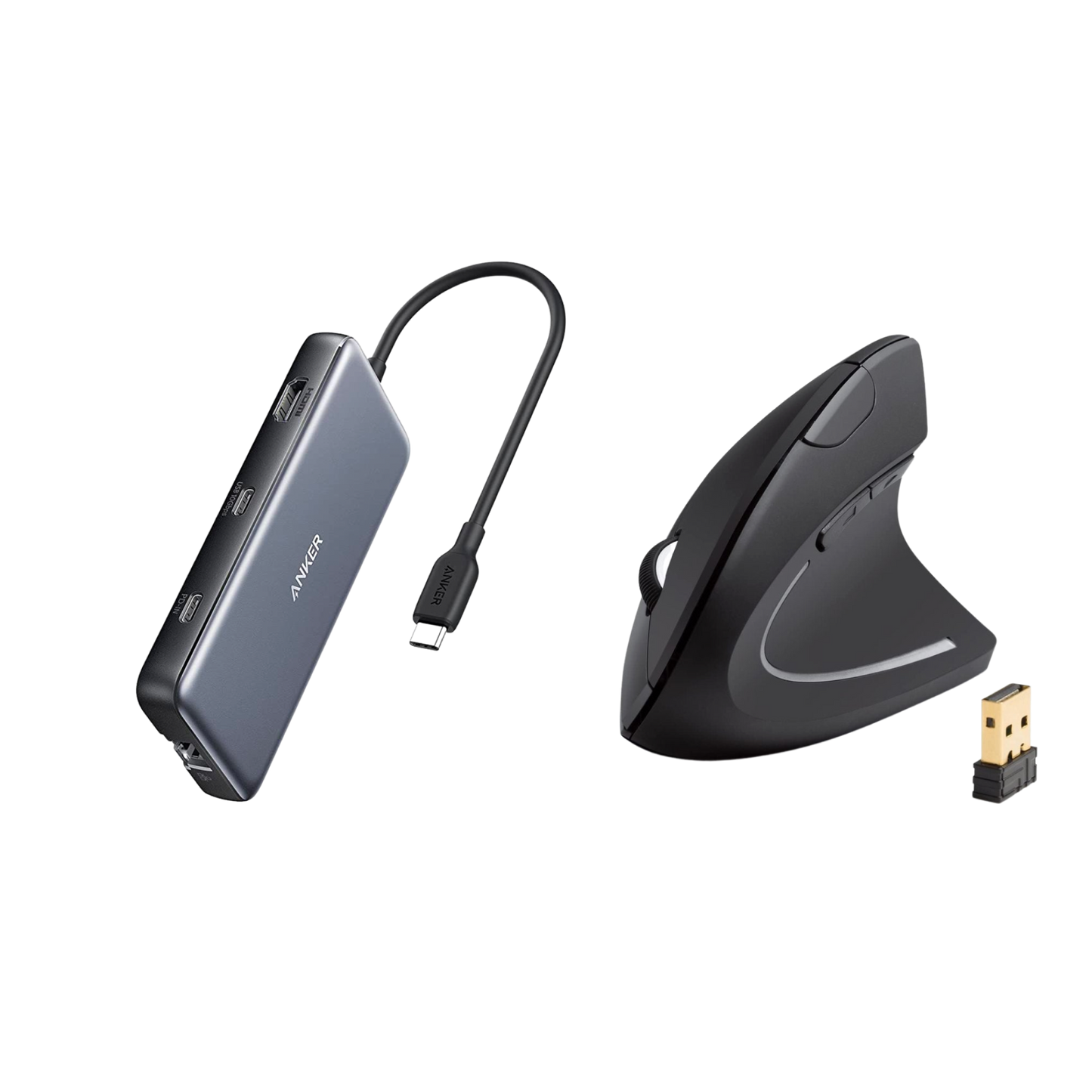 Workspace Power Set | Anker 8-in-1 USB-C Hub and 2.4G Wireless Mouse